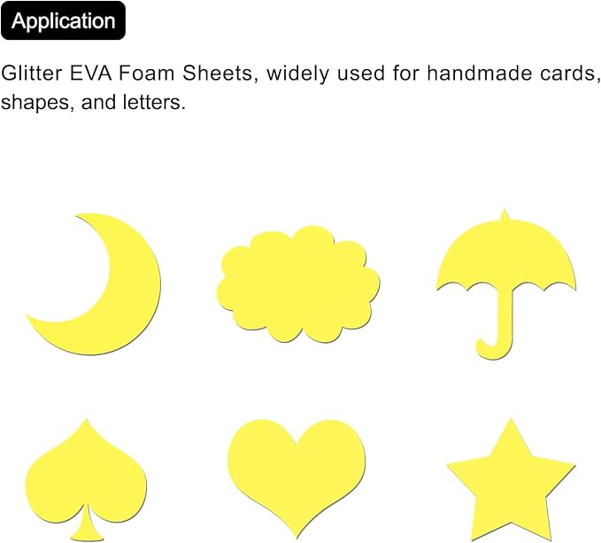 uxcell Lemon Yellow EVA Foam Sheets, 11.8x7.9 in 2mm Thick Handicraft Foam Paper