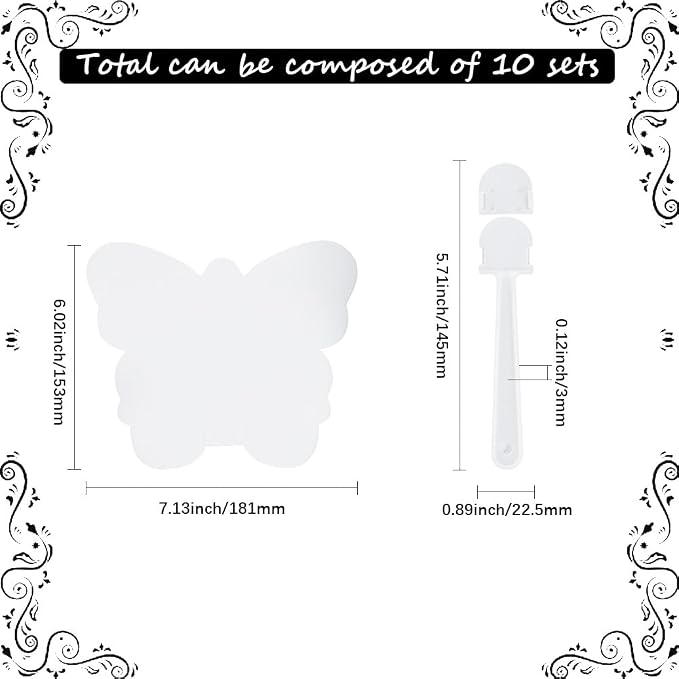 10Pcs Blank Hand Fans Mini Transparent Blank Fans Bulk Decorative Plastic