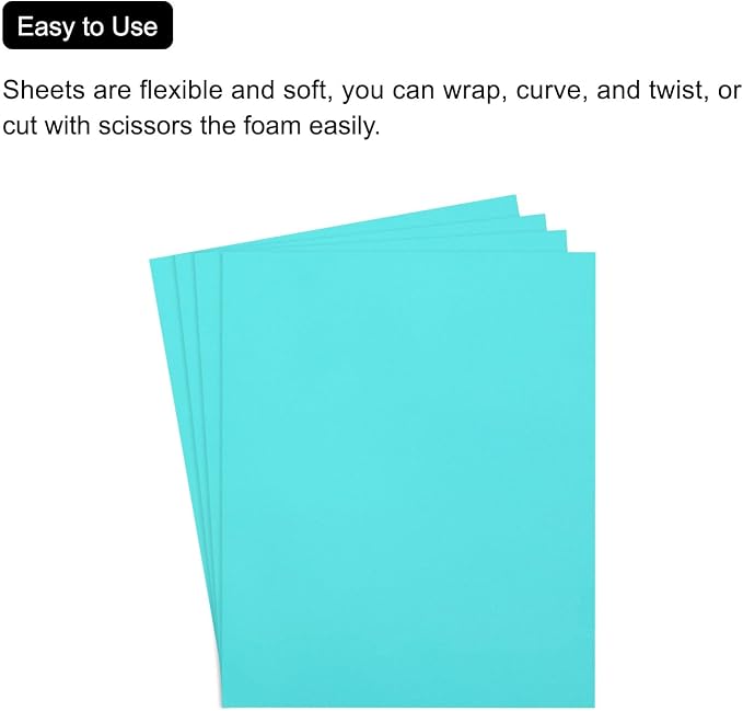 MECCANIXITY EVA Foam Sheets Blue Green 35.4 Inch x 19.7 Inch 2mm Thick Crafts