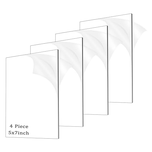 4 Pieces 1/8" Thick Acrylic Sheets, Photo Frames