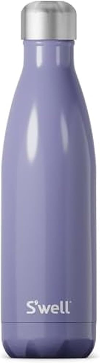 S'well Stainless Steel Water Bottle, 17oz, Hillside Lavender, Triple Layered Vacuum Insulated Containers Keeps Drinks Cold for 36 Hours and Hot for 18, BPA Free, Perfect for On the Go
