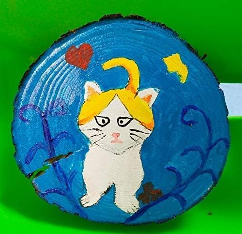 Unfinished Natural with Tree Bark Wood Slices 10 Pcs 4.2-4.7 inch Disc Coasters