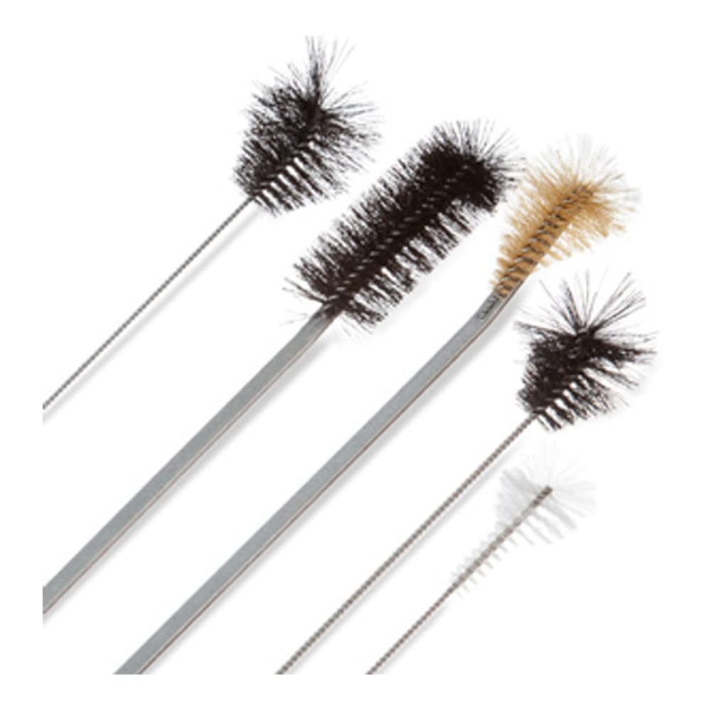 610372 White Bristle Brush for 100 mL Flask, 1-1/2" Brush Diameter, 2-3/8" Brush Length, 12" Overall Length