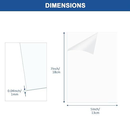 6 Pack Clear Plexiglass Sheets 5×7×0.04In Thin PET Plexi Glass Sheets
