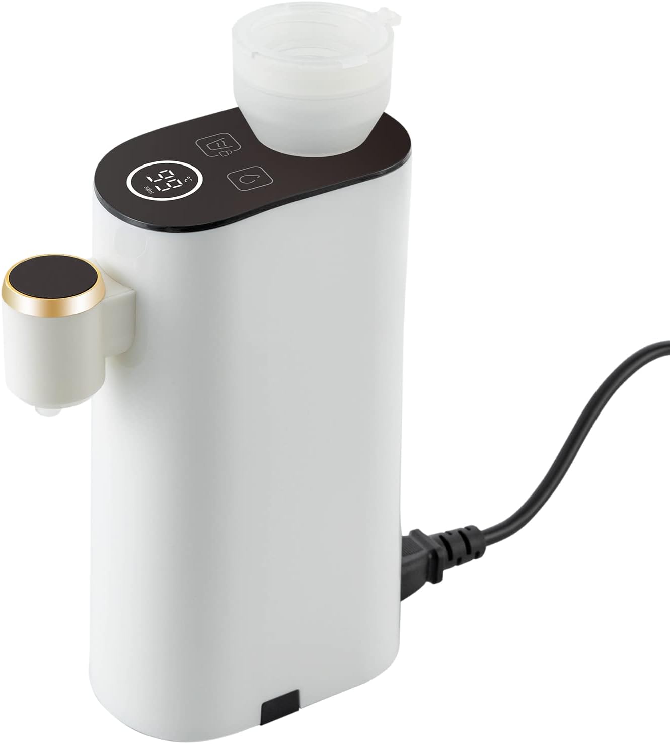 Mini Instant Hot Water Dispenser, Baby Bottle Warmer Formula Dispenser, Mineral/Bottled Water Dispenser, 5 Temperatures Choices, 1500W Portable Water Warmer for Office, Travel, Hotel (Single Machine)