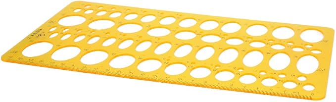 Utoolmart Geometric Drawing Template Measuring Ruler 25cm