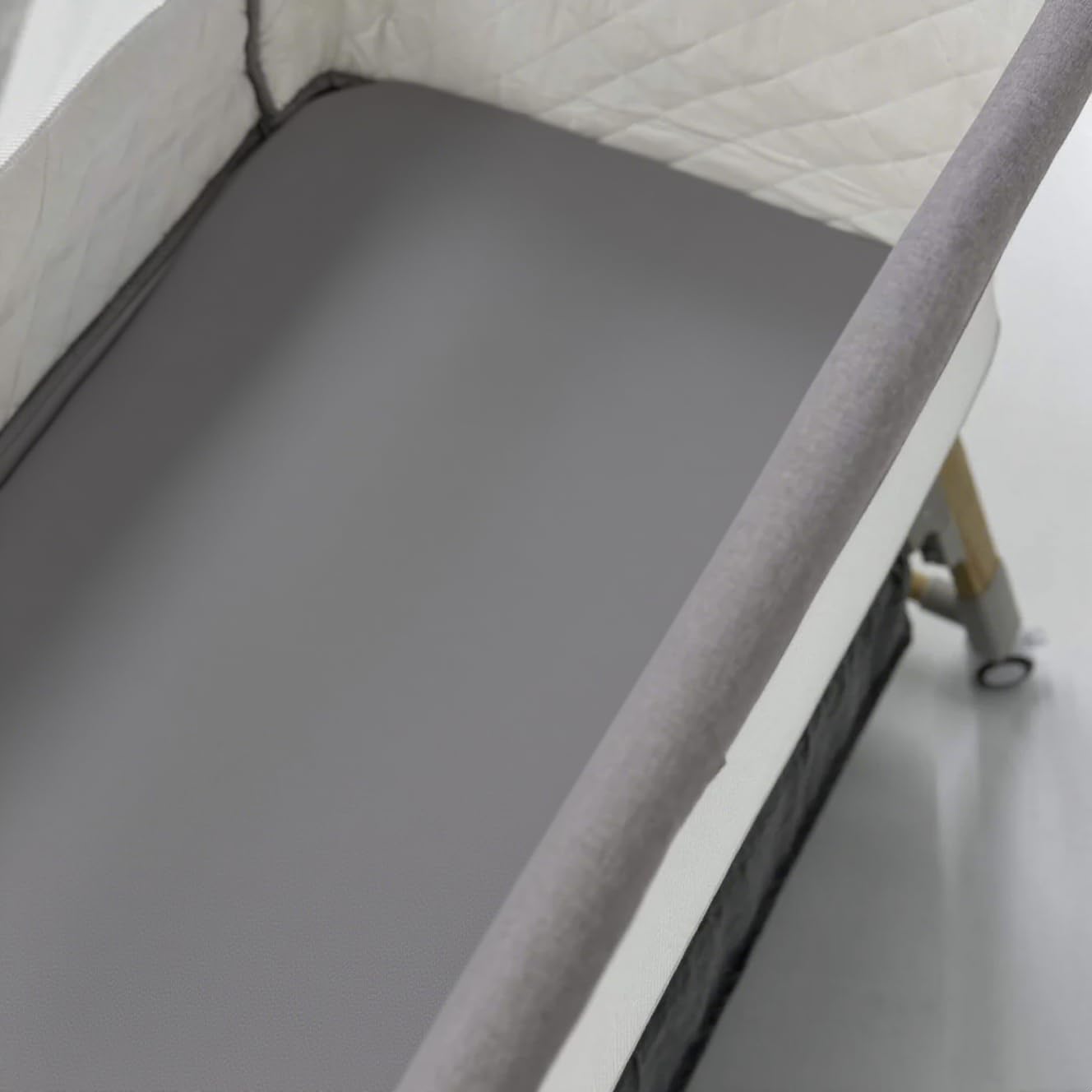American Baby Company 100% Natural Cotton Fitted Cradle/Bassinet Sheet 36" x 18" - Soft, Breathable & Hypoallergenic Bed Sheet, Gray, Neutral for Boys & Girls