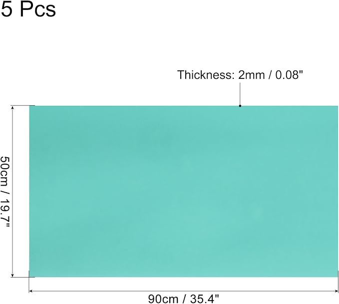 MECCANIXITY EVA Foam Sheets Green 35.4 Inch x 19.7 Inch 2mm Thick Crafts Foam