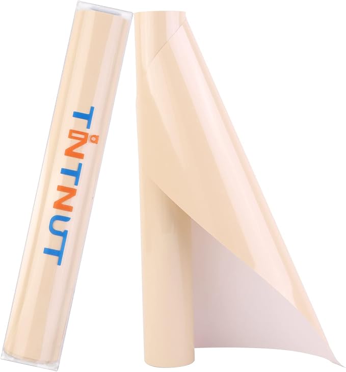 Tintnut Apricot Color Heat Transfer Vinyl, 10inx6ft Iron on Vinyl | Neutral