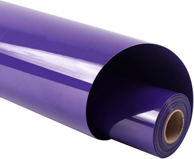 guangyintong Heat Transfer Vinyl Purple HTV Rolls, Glossy Surface Purple HTV