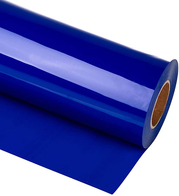guangyintong Heat Transfer Vinyl Blue HTV Rolls, Matte Surface PVC Material