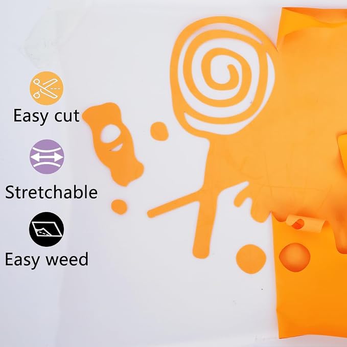 guangyintong Light Orange Heat Transfer Vinyl HTV Rolls