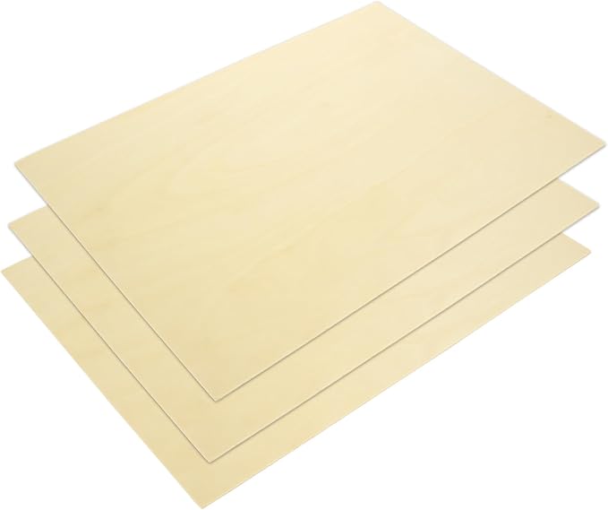 12Pcs 16 x 12 x 1/16 Inch Basswood Sheets, Unfinished Basswood Sheets, Plywood