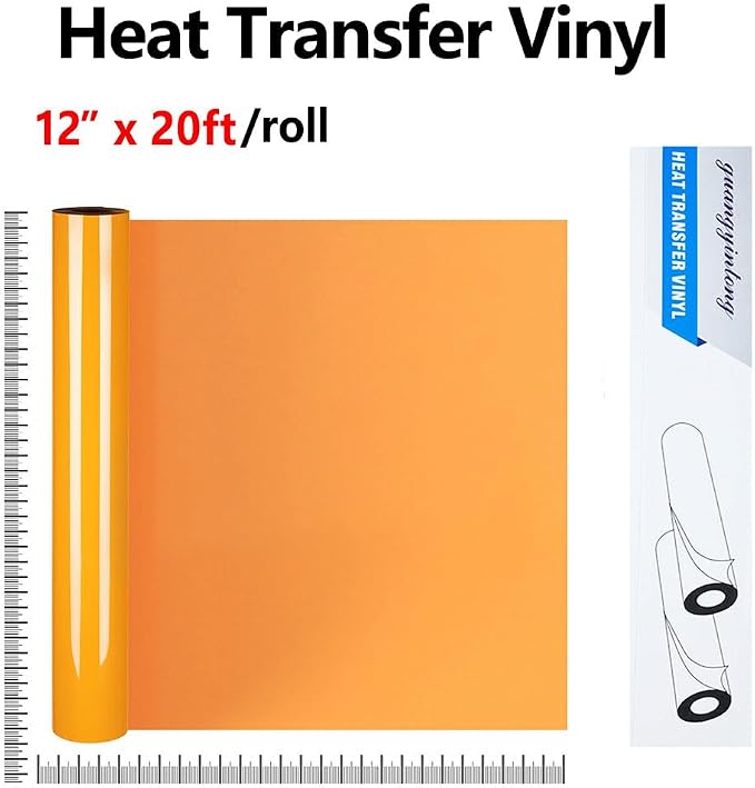 guangyintong Light Orange Heat Transfer Vinyl HTV Rolls