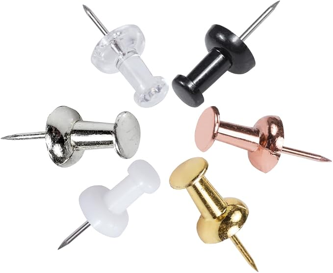 JAM PAPER Colorful Push Pins