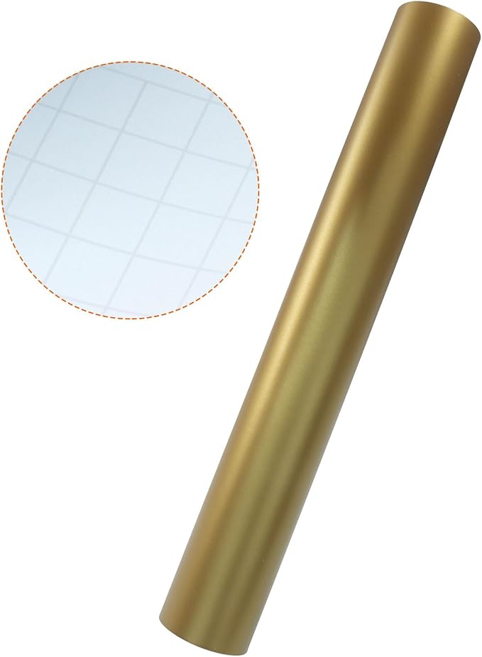 Luomorgo Gold Permanent Vinyl Roll 12" x 5FT | Glossy, Waterproof Adhesive Vinyl