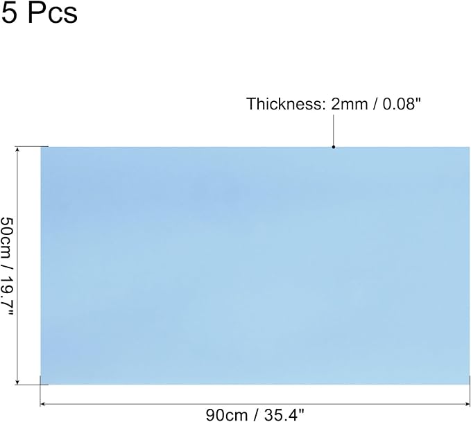 MECCANIXITY EVA Foam Sheets Light Blue 35.4 Inch x 19.7 Inch 2mm Thick Crafts
