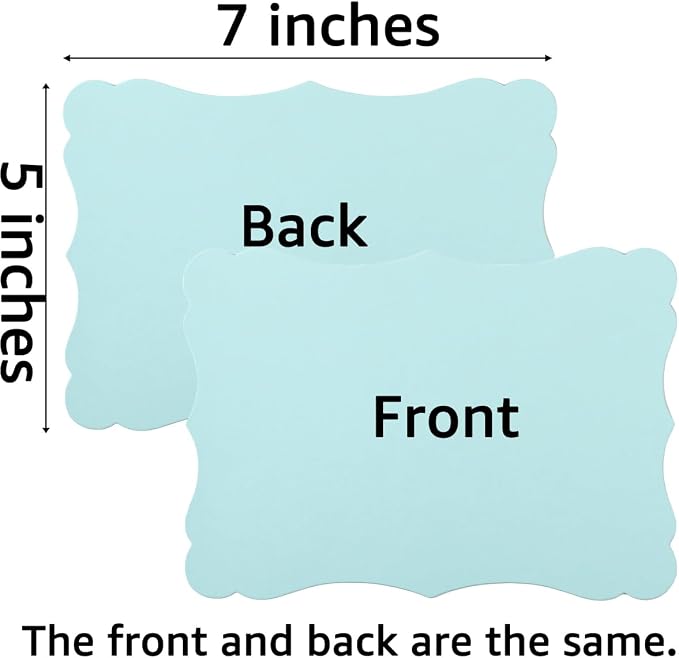 50 Pack Blank Kraft Greeting Cards, 5 Colors, 5x7IN | Thick Cardstock Paper