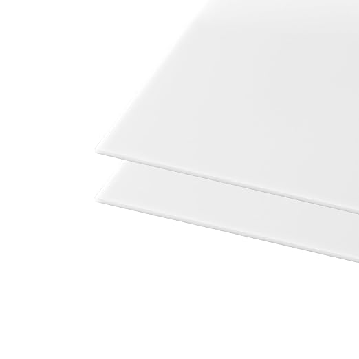 KAITELA White Cast Acrylic Sheet 12" x 16" x 1/8" Thick, Laser Cutting