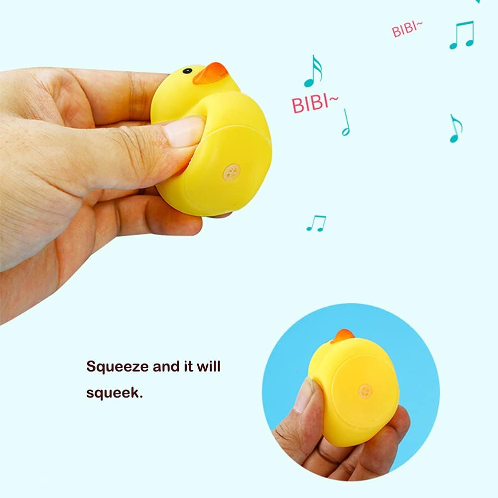 Bath Duck Toys 15 PCS Colorful Mini Rubber Ducks Squeak and Float Duckies Baby Shower Toy Party Decoration for Toddlers Boys Girls (2.2’’)