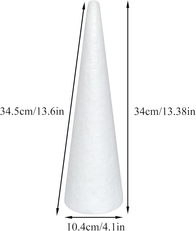 Crafjie Foam Cones for DIY Arts and Crafts, for DIY Home Craft Project