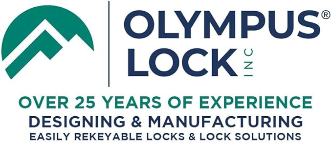 Olympus Locks DCN3 Rekeyable Cam Locks | 1-3/8 in Cylinder KD Key Lock, Grade 1 Cam Lock for Doors & Drawers, US26D Chrome, Keyed Different