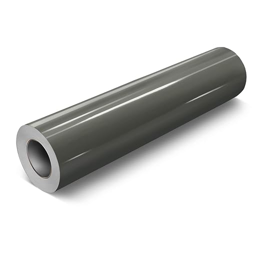VViViD DECO65 Dark Grey Gloss Permanent Adhesive Craft Vinyl