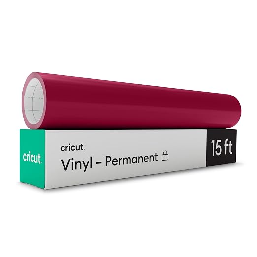 Cricut Premium Permanent Vinyl Roll, Dark Red