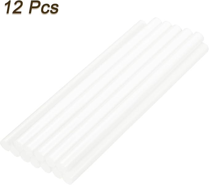 uxcell Mini Hot Glue Sticks for Glue Gun 11mm x 100mm Cream White 12pcs
