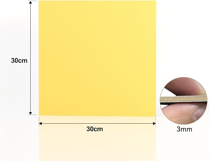 8 Pack Yellow Basswood for Laser Cutting, for Laser Engraving, DIY Craft Wood &