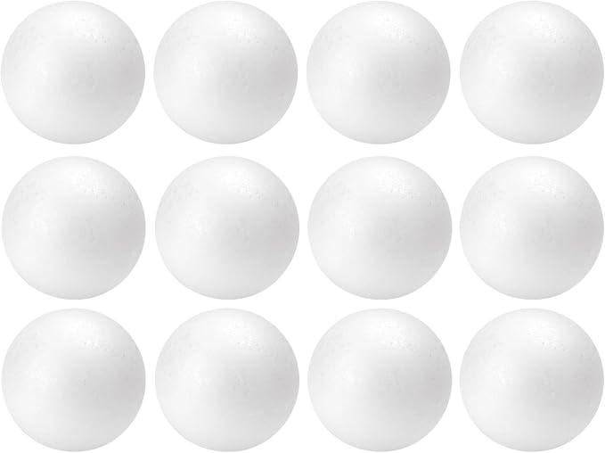 Crafjie 4 Inch Foam Balls, Polystyrene Foam Balls