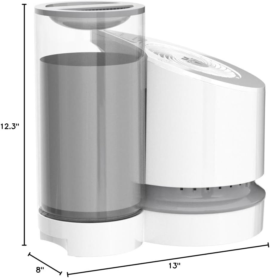 Vornado EV100 Evaporative Whole Room Humidifier with SimpleTank, 1 Gallon Capacity, White