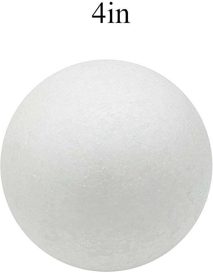 Crafjie 4 Inch Foam Balls, Polystyrene Foam Balls