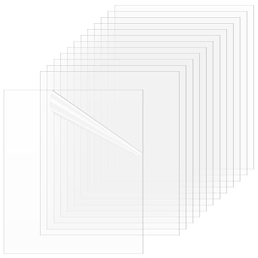 AHANDMAKER 25Pcs Clear Flexible Plastic Sheet, Modeling Projects, Picture Frames