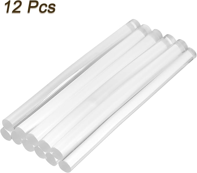 uxcell Mini Hot Glue Sticks for Glue Gun 7mm x 100mm Clear 12pcs