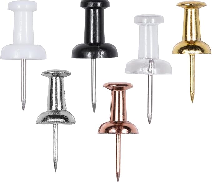 JAM PAPER Colorful Push Pins