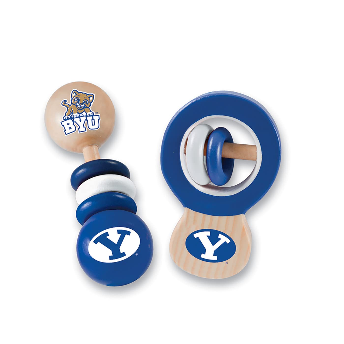 Baby Fanatic Wood Rattle 2 Pack - NCAA Georgia Bulldogs - Officially Licensed Baby Toy Set