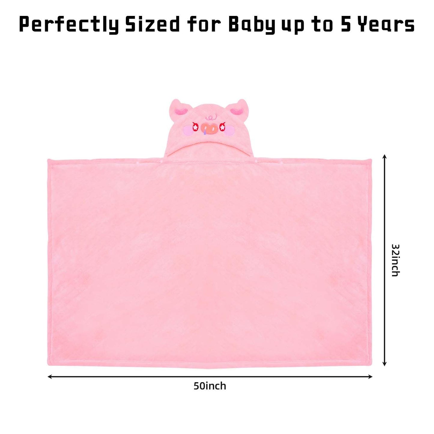 Toddler Bath Towel Hooded Kids Bath Towels Baby Towels with Hood Toddler Towels for Boy Girl 0-5 Years, 2-Pack Absorbent Baby Bath Towels Hooded Kids Bath Large 50''x32''