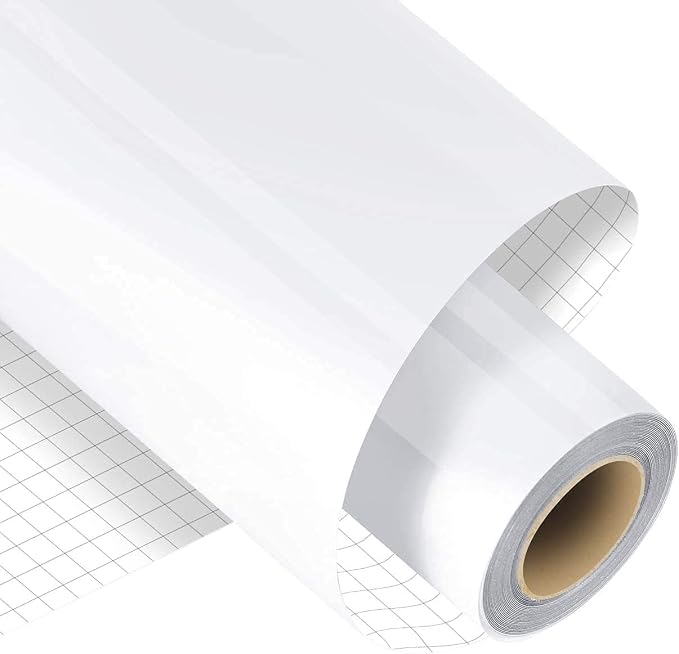 Glossy White Permanent Adhesive Vinyl Roll
