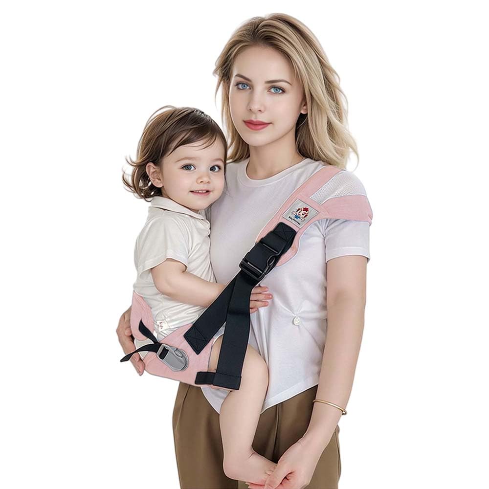 Baby Sling Carrier The Latest Safe and Breathable Anti-Slip Hip Pad Toddler Carrier Baby Essentials for Baby Boys and Girls Carrying 8-35lbs Pink