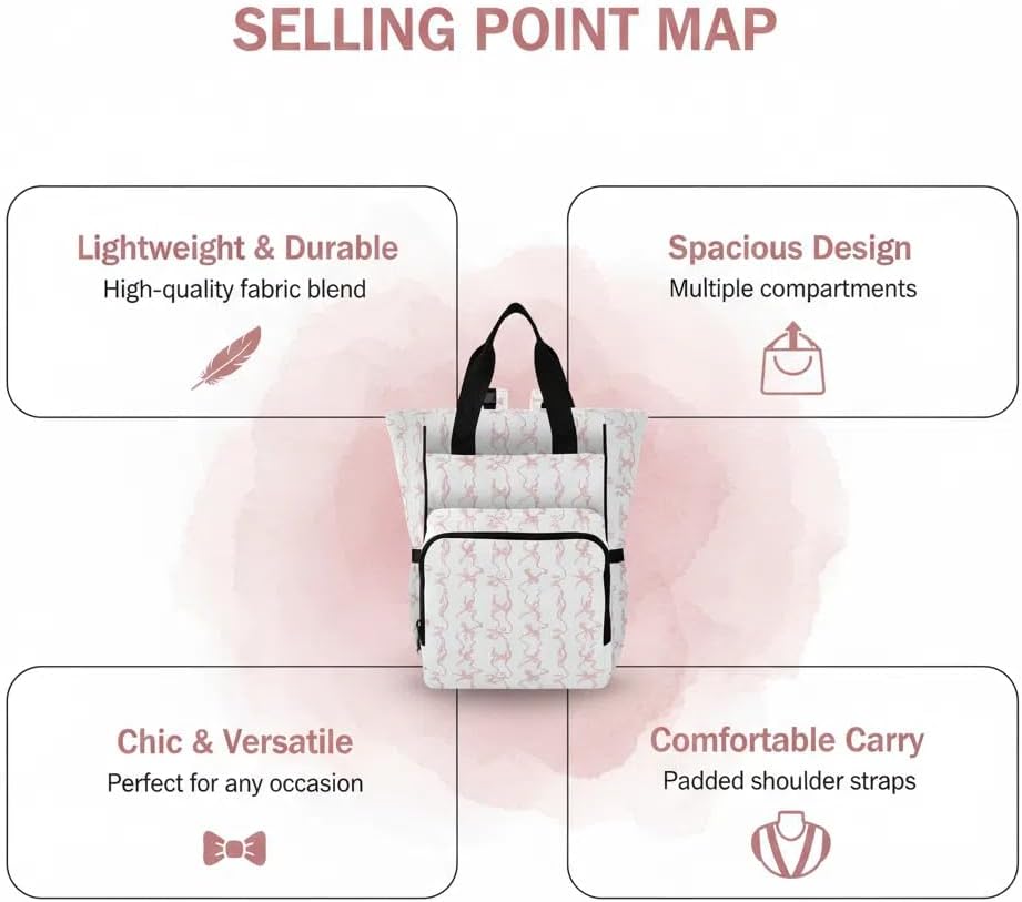 Diaper Bag Backpack,Multifunction Maternity Baby Travel Tote Bag,Large Capacity Changing Bags with Insulted Pocket