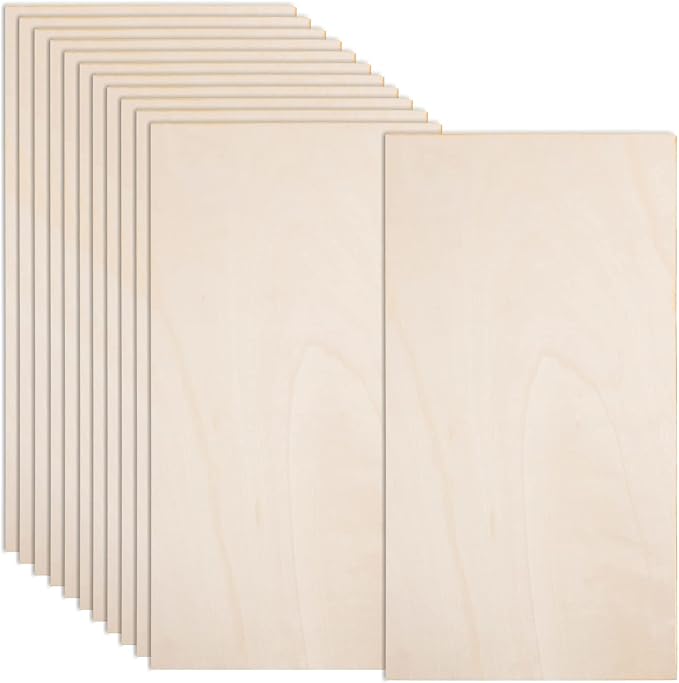 12 Pack 22 x 12 x 1/16 Inch-2 mm Thick Basswood Sheets