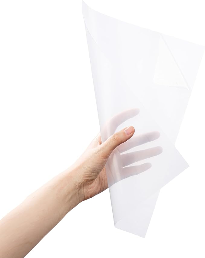 10-Pack A4 Colored PVC Flexible Plastic Sheets, 0.3mm Semi-Transparent Film