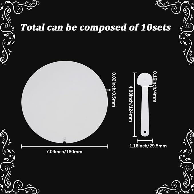 10Pcs Plastic Round Hand Fan Blank Hand Fans Bulk Summer Clear Transparent PVC