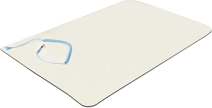 StarTech.com Anti Static Mat, ESD Mat for Electronics Repair, Anti Static Table/Desk Mat w/Detachable Grounding Wire, ANSI/ESD S 4.1, Flexible Thermoplastic Work Pad, 23x47", TAA