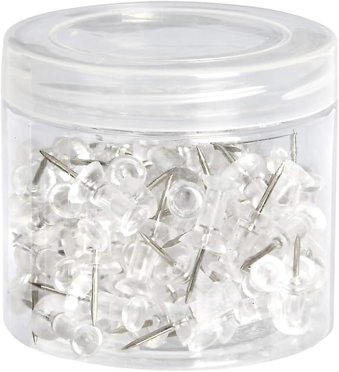 Amazon Basics Push Pins, Steel Point