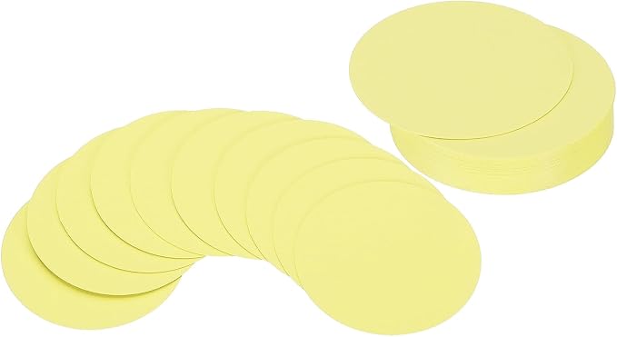 PATIKIL 2inch Circle Card Stock, Light Yellow