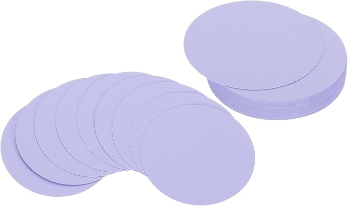 PATIKIL 5inch Circle Card Stock, Light Purple