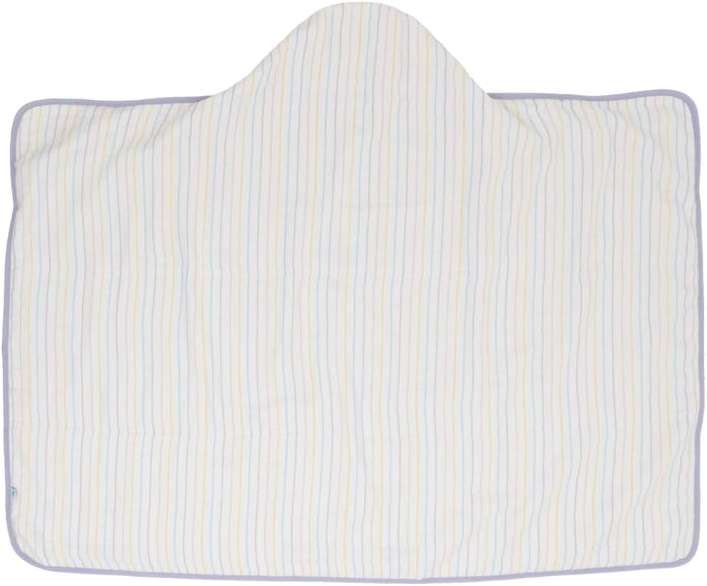 Little Unicorn Premium Hooded Bath Towel| Absorbent Cotton & Terry Blend | Larger Size, 1-6 Years (Unicorn Stripe)