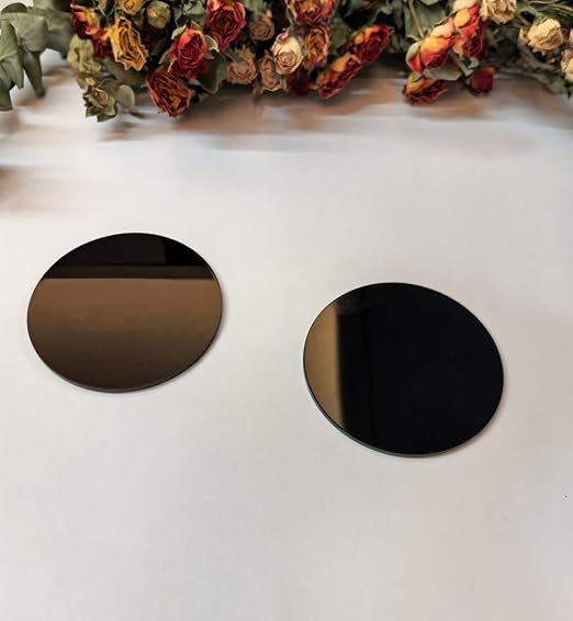 Set of 20 Opaque Black Acrylic Discs, 1/8" Thick Round Transparent Circle Blanks